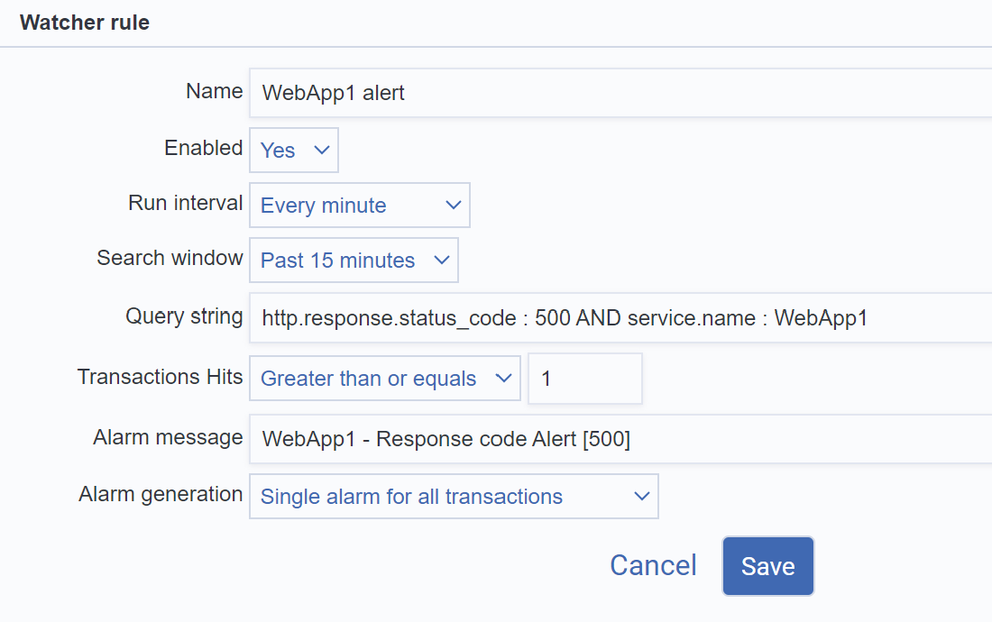 APM - Watchers and Alerts